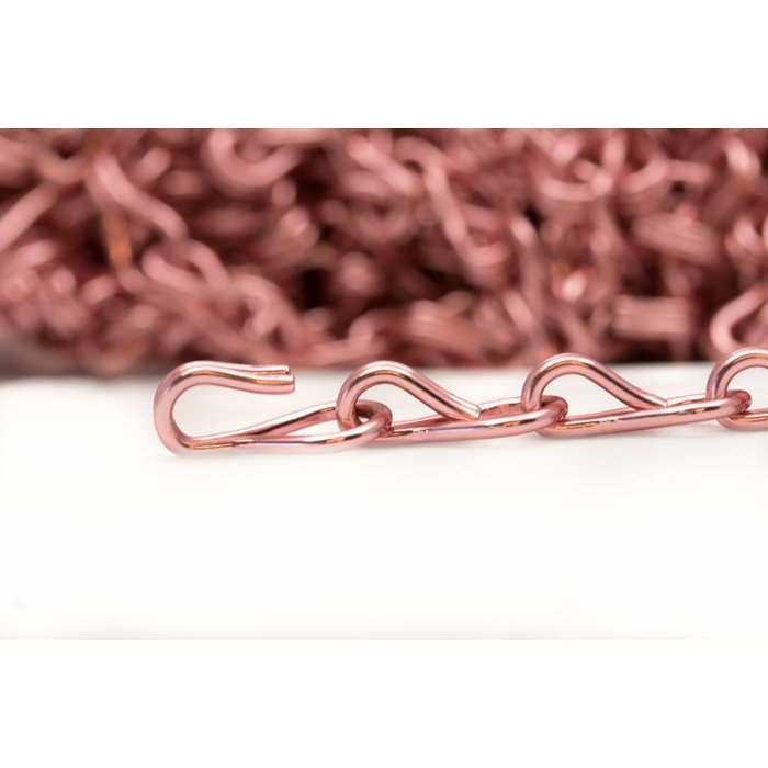 Liso® Aluminium kettinggordijn Aluminium ketting voor Liso® kettinggordijn – Roze / koper | 50 meter