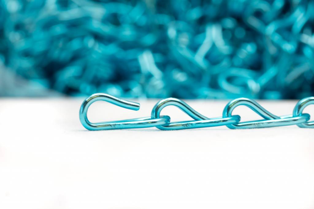 Liso® Aluminium kettinggordijn Aluminium ketting voor Liso® kettinggordijn – Lichtblauw | 50 meter