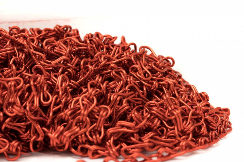 Liso® Aluminium kettinggordijn Aluminium ketting voor Liso® kettinggordijn – Rood | 50 meter