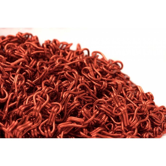 Liso® Aluminium kettinggordijn Aluminium ketting voor Liso® kettinggordijn – Rood | 50 meter