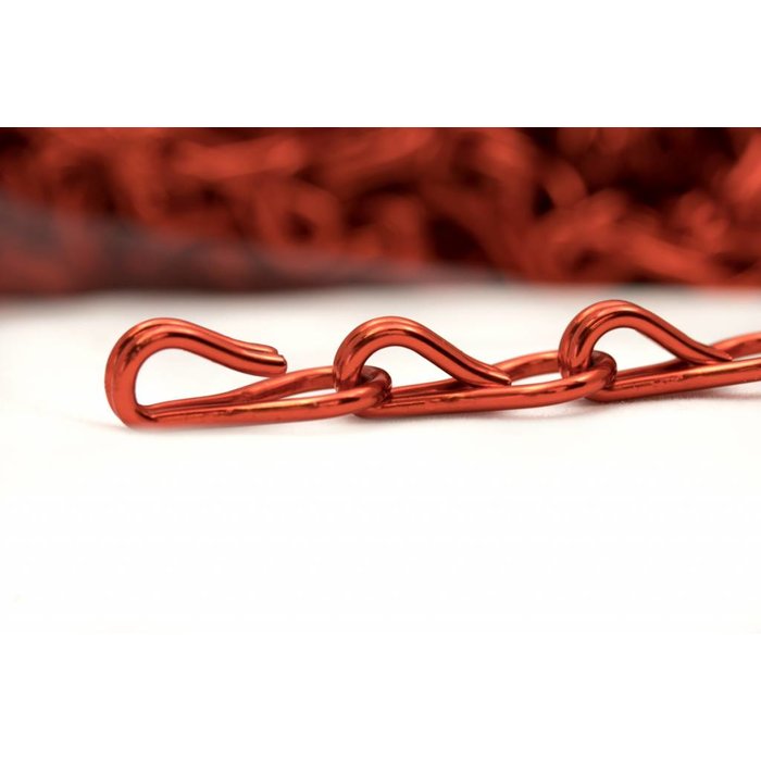 Liso® Aluminium kettinggordijn Aluminium ketting voor Liso® kettinggordijn – Rood | 50 meter