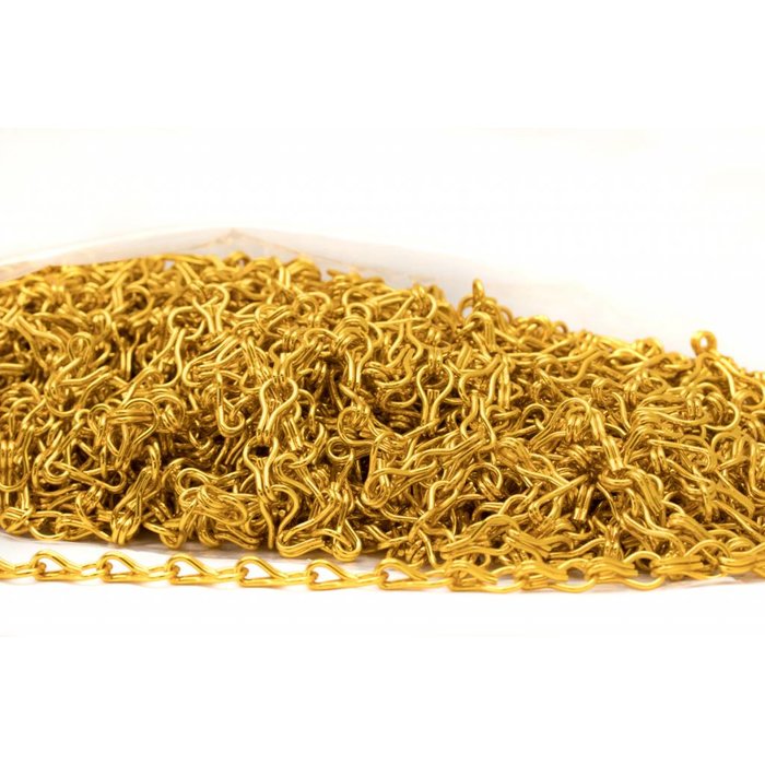 Liso® Aluminium kettinggordijn Aluminium ketting voor Liso® kettinggordijn – Geel / Goud | 50 meter