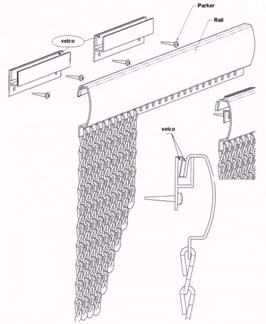 Liso® Aluminium kettinggordijn Aluminium Kettinggordijn Donkerblauw – Liso® Vliegengordijn | Op maat gemaakt