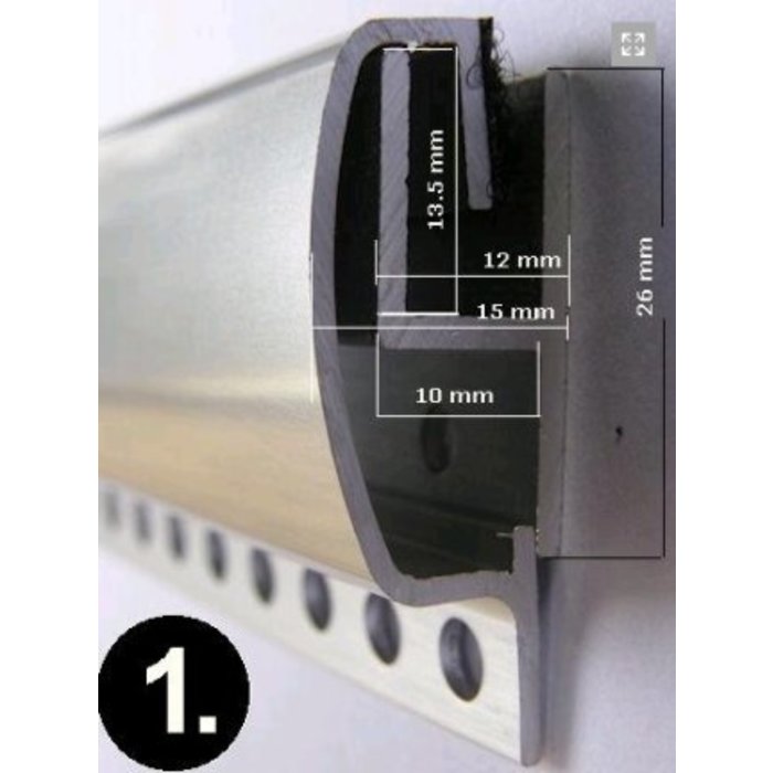 Liso® Aluminium kettinggordijn Kettinggordijn Paars Liso® Aluminium Vliegengordijn | Op maat gemaakt