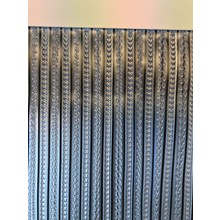 Merkloos Retro dekorativer Vorhang Cinta Transparent / Schwarz 100x230 Ready-OUTLET