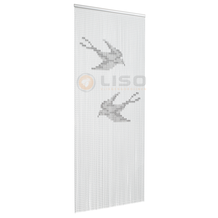 Liso® Aluminium kettinggordijn Aluminium Kettinggordijn Liso ® Zwaluwen - Kant en Klaar 92 x 209 cm