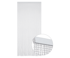 Ibiza® Vliegengordijn Ibiza® Kunststof Draadgordijn Wit/Transparant | Kant en Klaar 100 × 215 cm