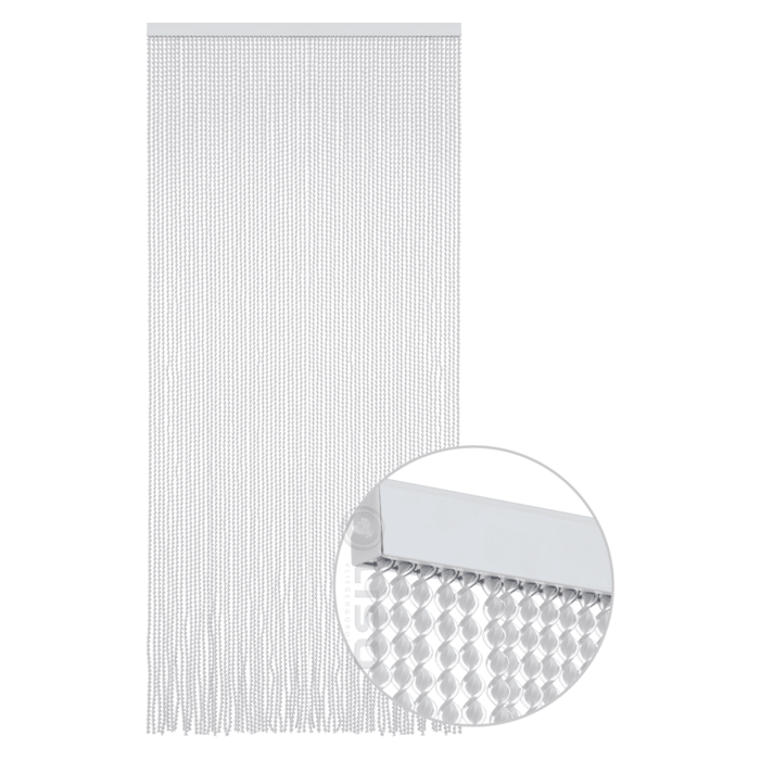 Ibiza® Vliegengordijn Ibiza® Kunststof Draadgordijn Wit/Transparant – Kant en Klaar Vliegengordijn 100 × 215 cm