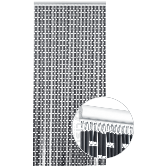 Liso ® Vliegengordijn Liso ® Hulzengordijn RAL 9005 Gitzwart | Kant en Klaar 92 x 209 cm