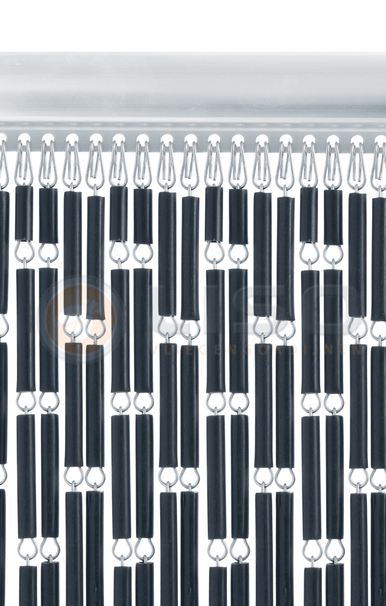 Verdraaiing namens Schaar Vliegengordijn kant en klaar Liso® 92 x 209cm antraciet grijs