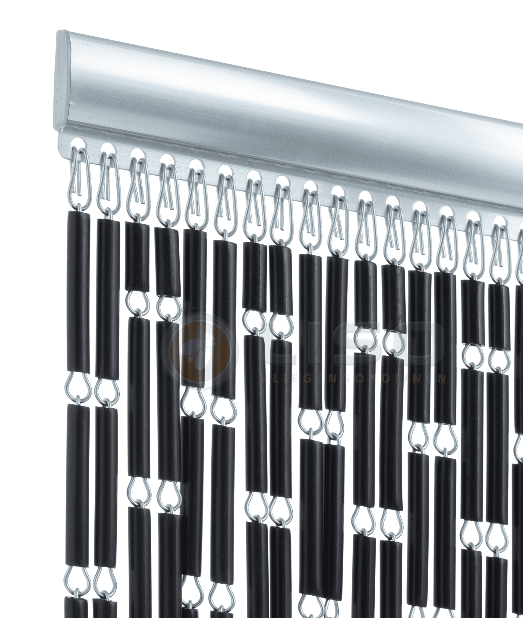 Liso ® Vliegengordijn Liso ® Hulzengordijn RAL 9005 Gitzwart | Kant en Klaar 100 x 232 cm