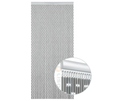 Liso ® Vliegengordijn Liso ® Hulzengordijn LISO 0032 Zilver metallic | Kant en Klaar 100 x 232 cm