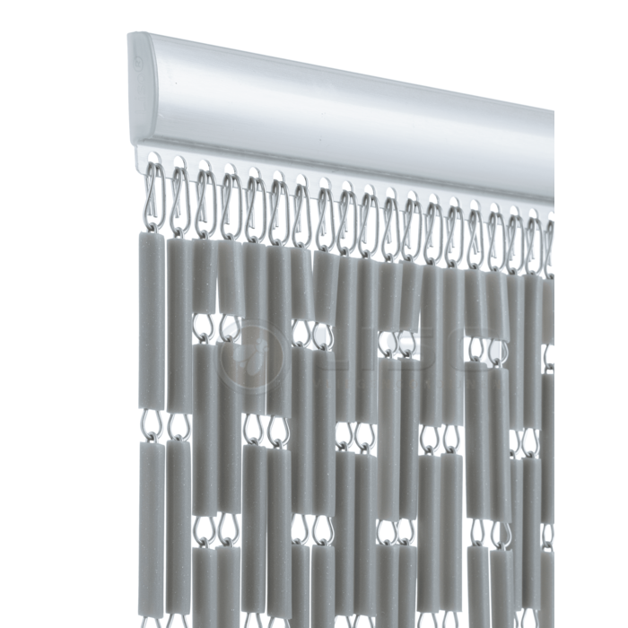 Liso ® Vliegengordijn Liso ® Hulzengordijn LISO 0032 Zilver metallic | Kant en Klaar 100 x 232 cm