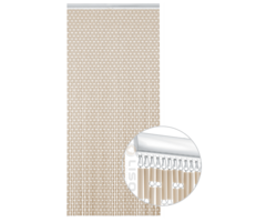 Liso ® Vliegengordijn Liso ® Hulzengordijn LISO 0035 Zand/taupe | Kant en Klaar 100 x 232 cm