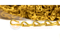 Liso® Aluminium kettinggordijn Aluminium ketting voor Liso® kettinggordijn – Geel / Goud | Per meter