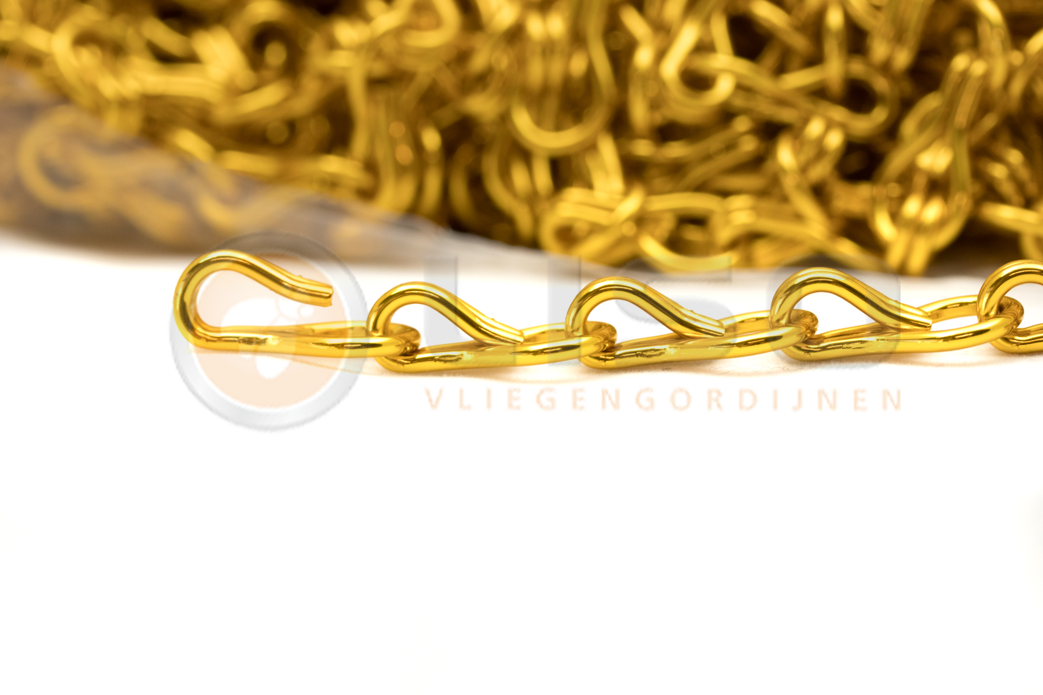 Liso® Aluminium kettinggordijn Aluminium ketting voor Liso® kettinggordijn – Geel / Goud | Per meter