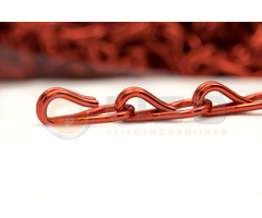 Liso® Aluminium kettinggordijn Aluminium ketting voor Liso® kettinggordijn – Rood | Per meter