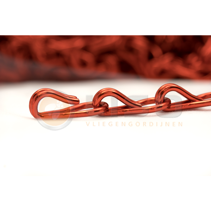 Liso® Aluminium kettinggordijn Aluminium ketting voor Liso® kettinggordijn – Rood | Per meter