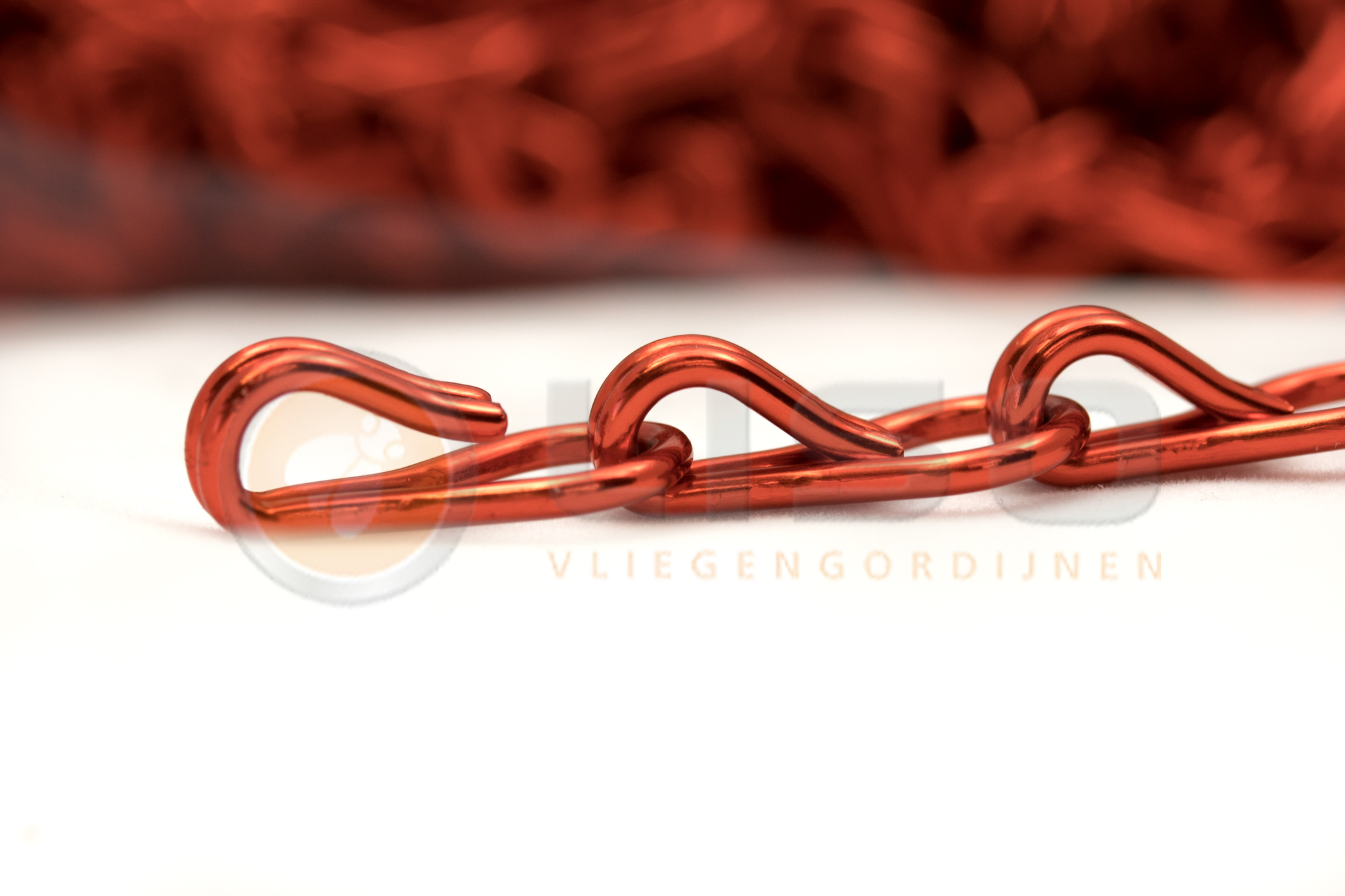 Liso® Aluminium kettinggordijn Aluminium ketting voor Liso® kettinggordijn – Rood | Per meter