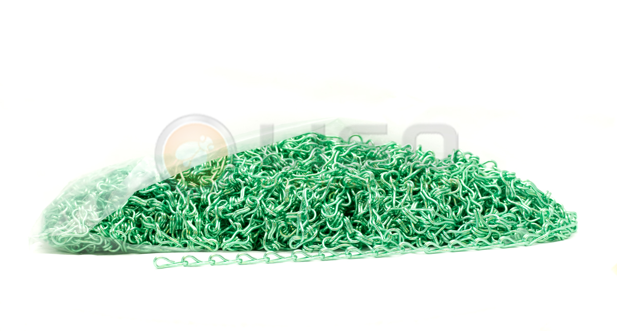 Liso® Aluminium kettinggordijn Aluminium ketting voor Liso® kettinggordijn – Lichtgroen | Per meter