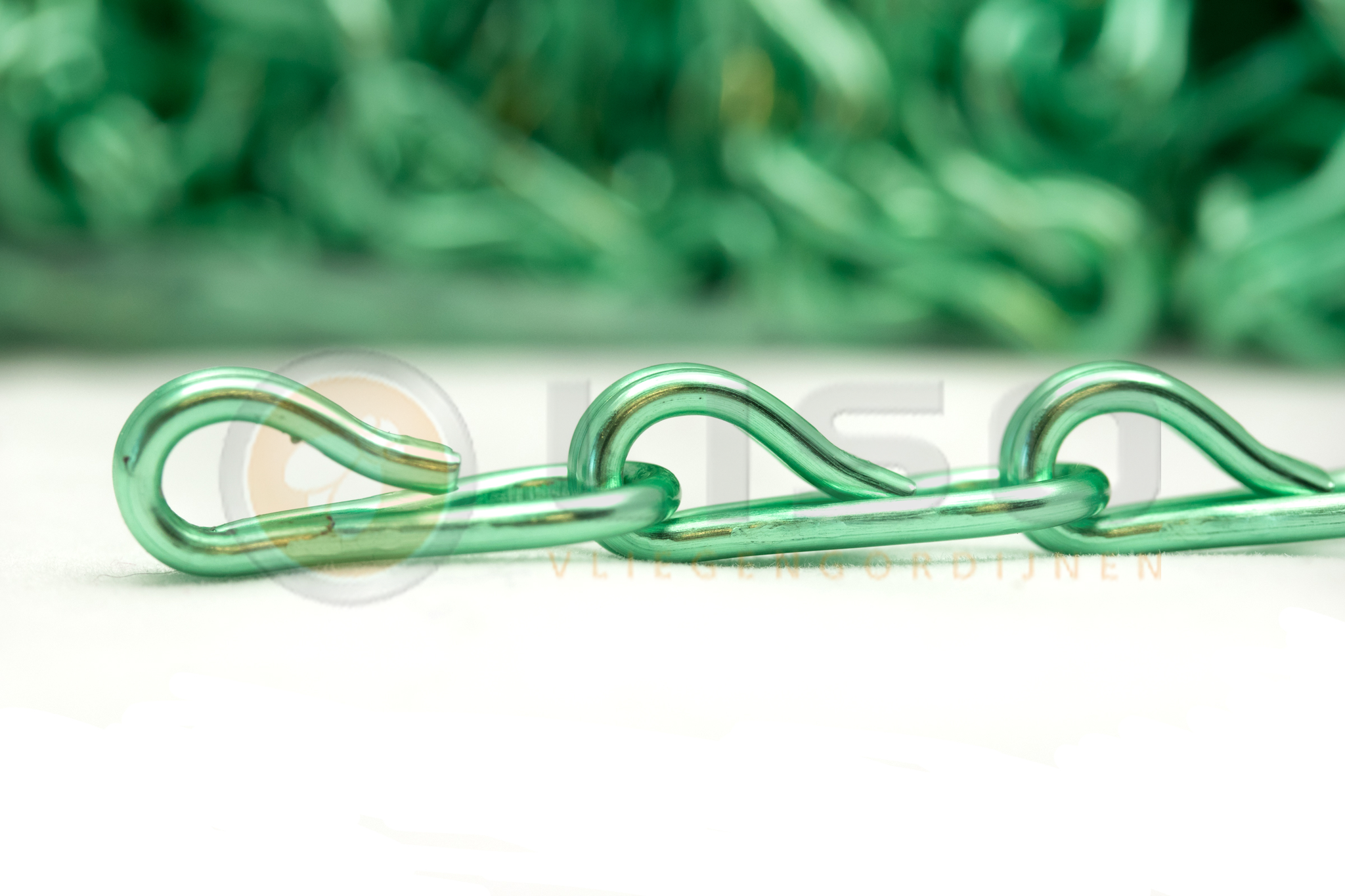 Liso® Aluminium kettinggordijn Aluminium ketting voor Liso® kettinggordijn – Lichtgroen | Per meter