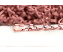 Liso® Aluminium kettinggordijn Aluminium ketting voor Liso® kettinggordijn – Roze / koper | Per meter