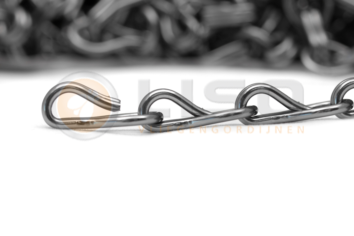 Liso® Aluminium kettinggordijn Aluminium ketting voor Liso® kettinggordijn – Antraciet / grijs | Per meter