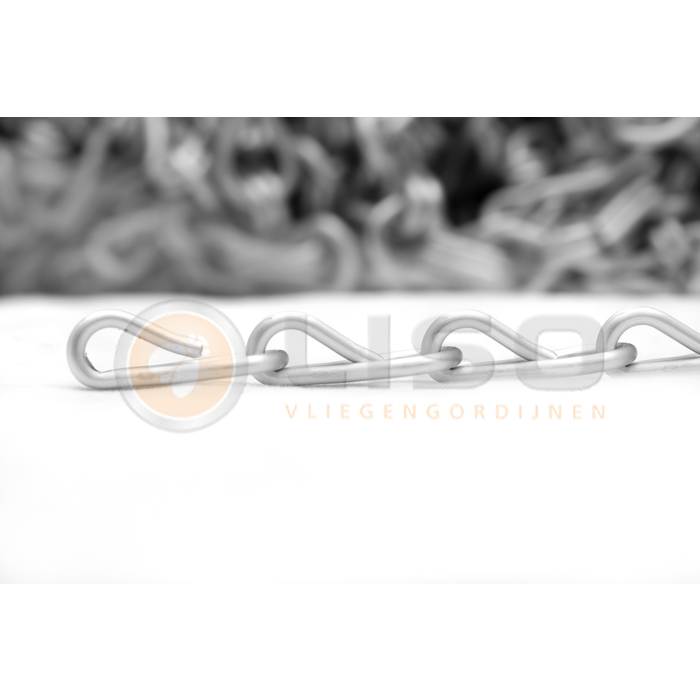 Liso ® Liso ® Kettinggordijn kleur Zilver Satin  - per meter