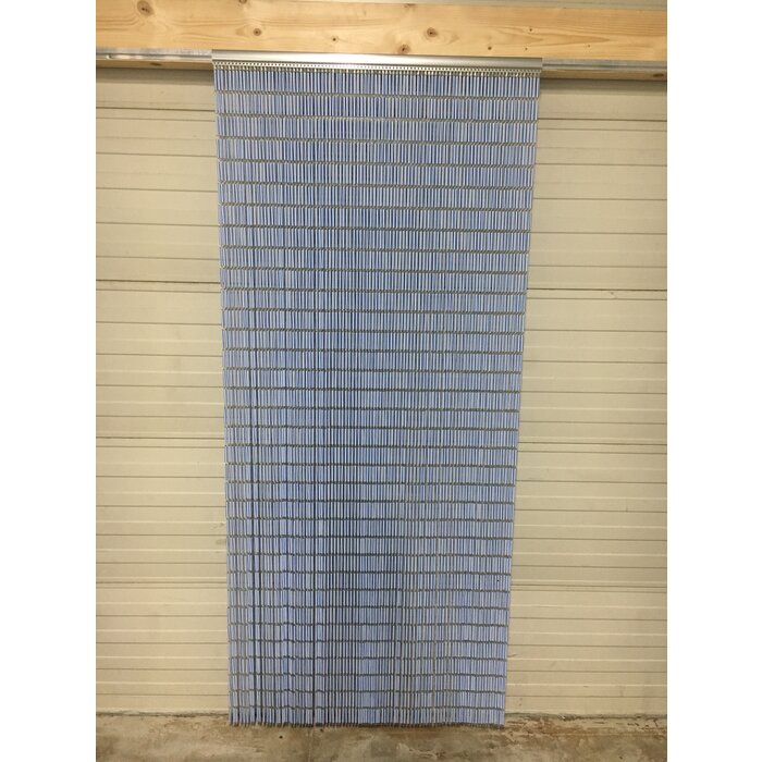 Liso ® Vliegengordijn Blauw gestreept recht - kant en klaar 92 x 209