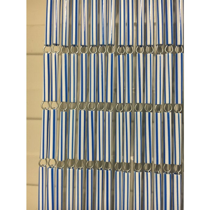 Liso ® Vliegengordijn Blauw gestreept recht - kant en klaar 92 x 209