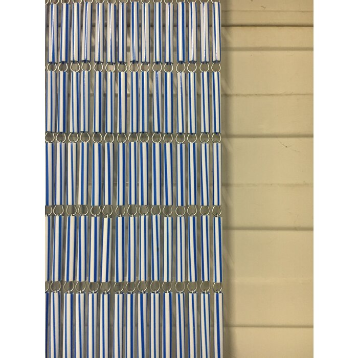 Liso ® Vliegengordijn Blauw gestreept recht - kant en klaar 92 x 209