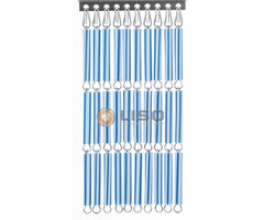 Liso ® Vliegengordijn Blauw gestreept recht - kant en klaar 92 x 209