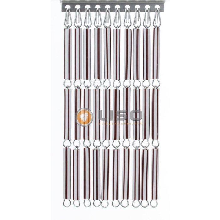 Liso ® Vliegengordijn Bruin gestreept recht - kant en klaar 92 x 209