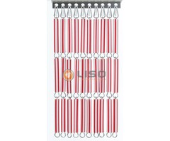 Liso ® Vliegengordijn Rood gestreept recht - kant en klaar 92 x 209
