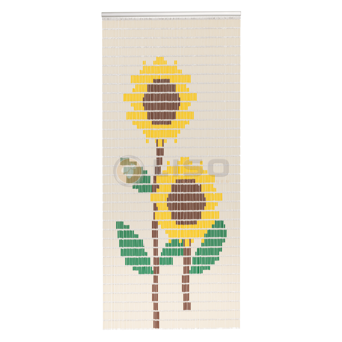 Liso ® Vliegengordijn Liso ® Hulzengordijn met Zonnebloemen | Op maat gemaakt