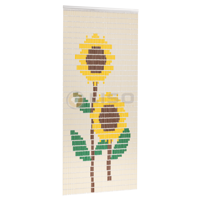 Liso ® Vliegengordijn Liso ® Hulzengordijn met Zonnebloemen | Op maat gemaakt