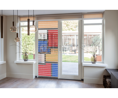 Liso ® Vliegengordijn Liso ® Hulzengordijn met Gekleurde Vlakken | Op maat gemaakt
