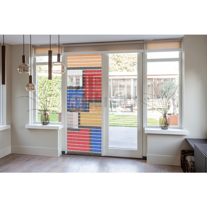 Liso ® Vliegengordijn Liso ® Hulzengordijn met Gekleurde Vlakken | Op maat gemaakt