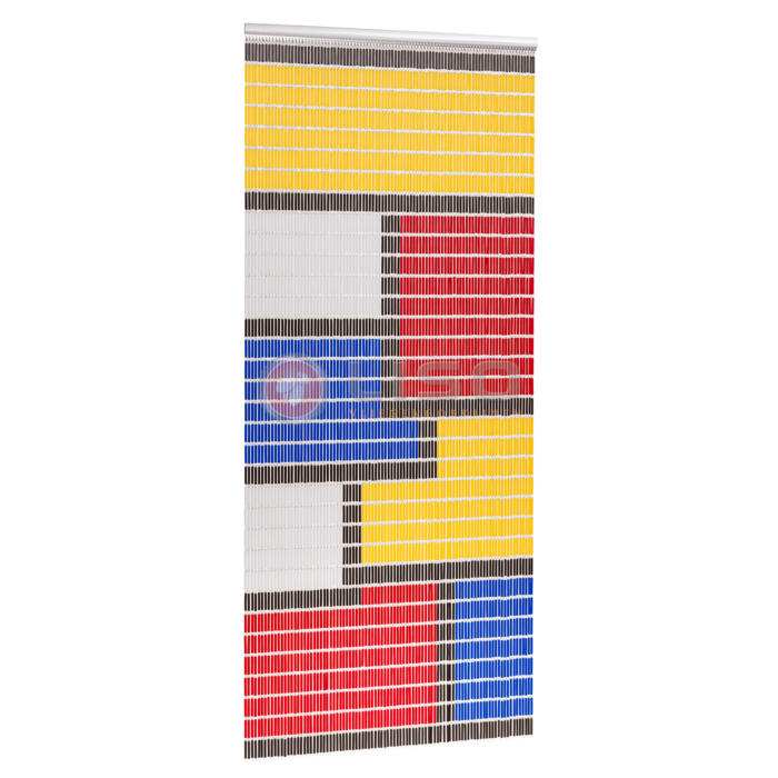 Liso ® Vliegengordijn Liso ® Hulzengordijn met Gekleurde Vlakken | Op maat gemaakt