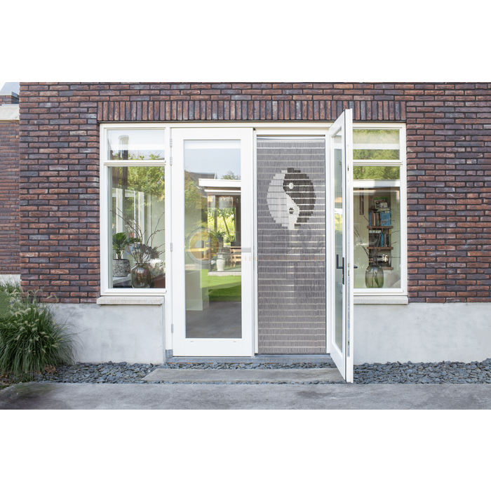Liso ® Vliegengordijn Liso ® Hulzengordijn met Yin Yang | Op maat gemaakt