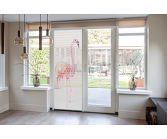 Liso ® Vliegengordijn Liso ® Hulzengordijn met Flamingo | Op maat gemaakt