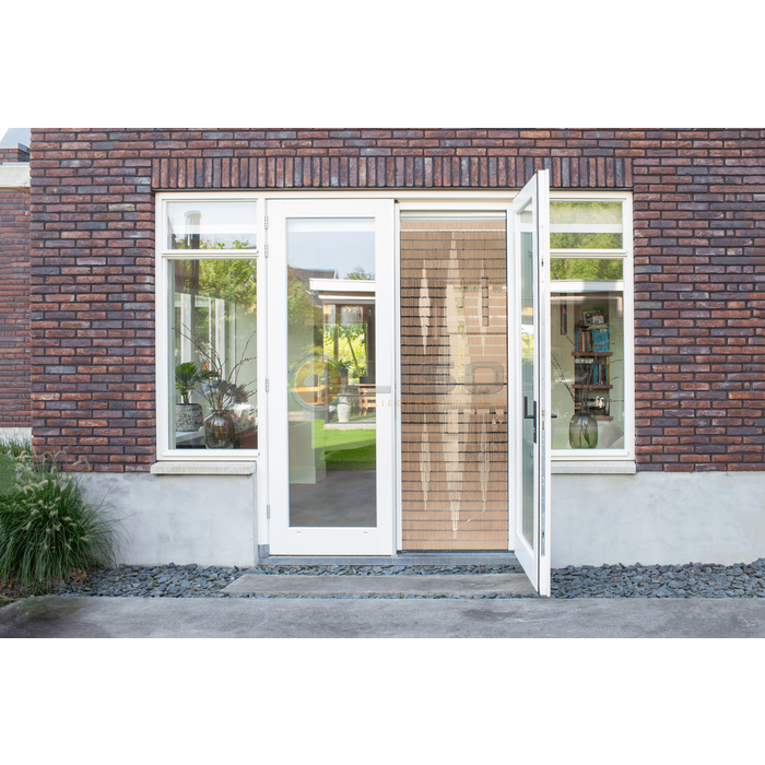 Liso ® Vliegengordijn Liso ® Hulzengordijn met Vijf ruiten | Doe-het-zelf pakket