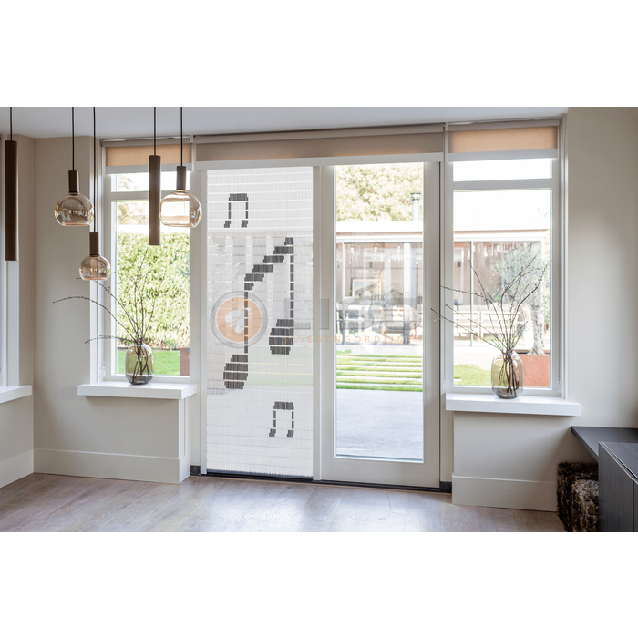 Liso ® Vliegengordijn Liso ® Hulzengordijn met Notenbalk | Doe-het-zelf pakket