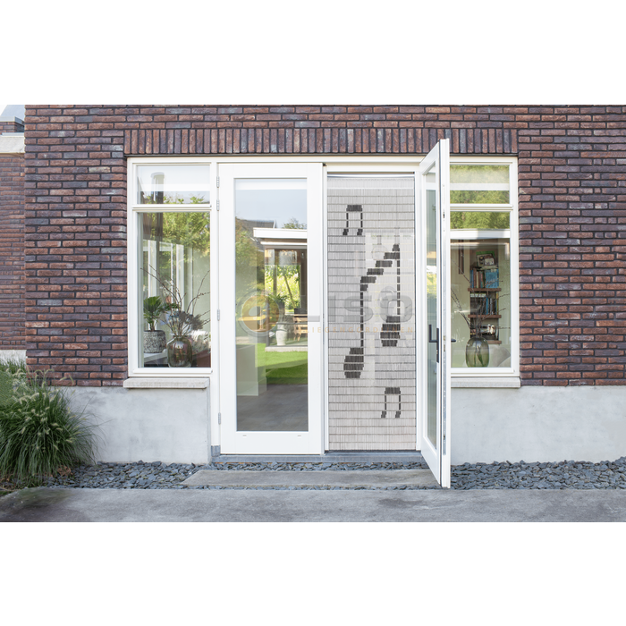 Liso ® Vliegengordijn Liso ® Hulzengordijn met Notenbalk | Doe-het-zelf pakket