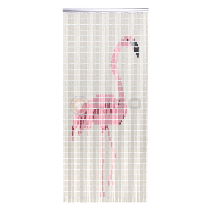Liso ® Vliegengordijn Liso ® Hulzengordijn met Flamingo | Doe-het-zelf pakket