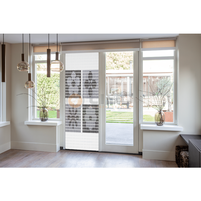 Liso ® Vliegengordijn Liso ® Hulzengordijn met Bloemen in blokken | Op maat gemaakt