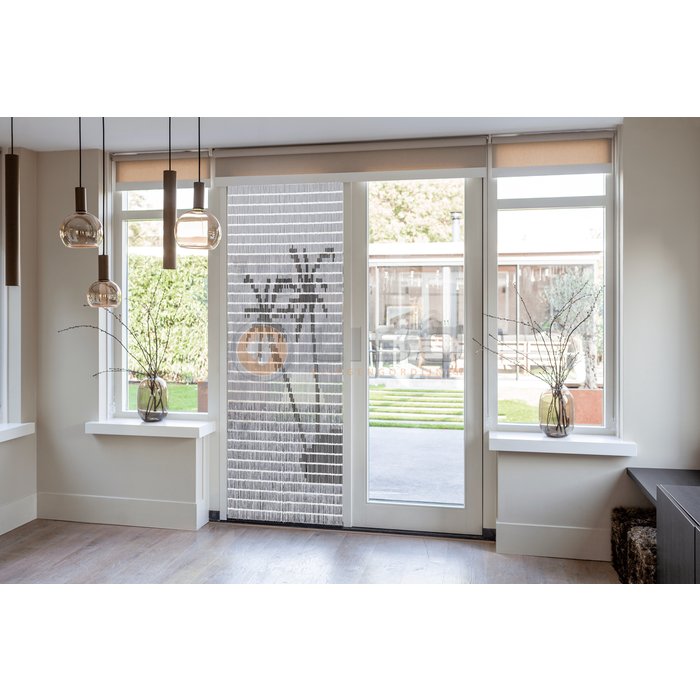 Liso ® Vliegengordijn Liso ® Hulzengordijn met Palmenstrand | Op maat gemaakt