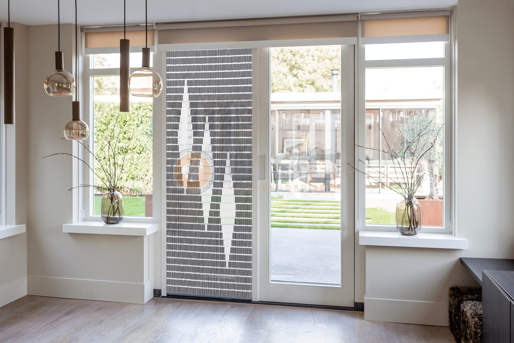 Liso ® Vliegengordijn Liso ® Hulzengordijn met Drie ruiten | Doe-het-zelf pakket