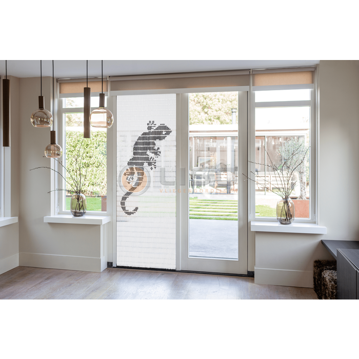 Liso ® Vliegengordijn Liso ® Hulzengordijn met Leguaan | Doe-het-zelf pakket