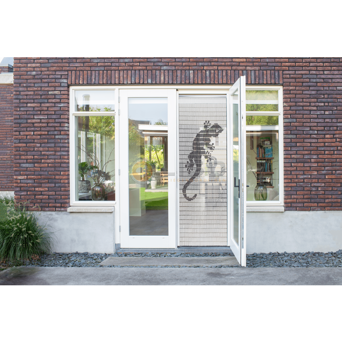Liso ® Vliegengordijn Liso ® Hulzengordijn met Leguaan | Doe-het-zelf pakket